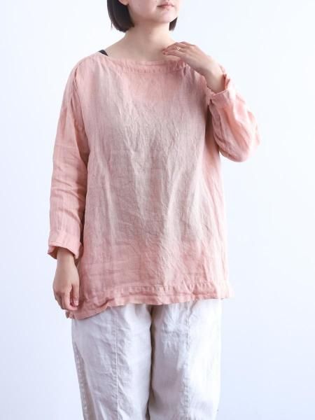 <img class='new_mark_img1' src='https://img.shop-pro.jp/img/new/icons7.gif' style='border:none;display:inline;margin:0px;padding:0px;width:auto;' />Gauze# " ORGANIC BELGIUM LINEN SIMPLY PULLOVER ( DUSTY PINK / NOIR )"