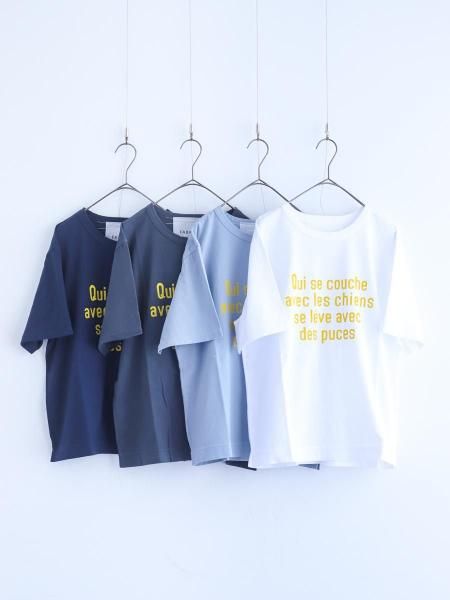 <img class='new_mark_img1' src='https://img.shop-pro.jp/img/new/icons7.gif' style='border:none;display:inline;margin:0px;padding:0px;width:auto;' />FABRIQUE en planete terre " wide basic +print ( White / Charcoal / Sax blue / Dark navy ) "