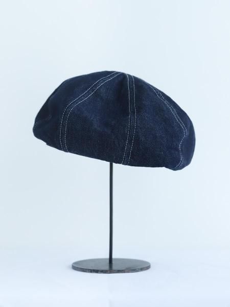 <img class='new_mark_img1' src='https://img.shop-pro.jp/img/new/icons7.gif' style='border:none;display:inline;margin:0px;padding:0px;width:auto;' />HIGHER " SELVEDGE DENIM WIDE BERET (ONE WASH) "