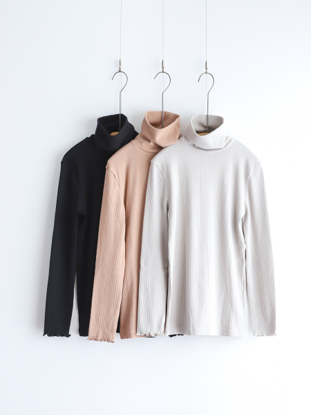 <img class='new_mark_img1' src='https://img.shop-pro.jp/img/new/icons6.gif' style='border:none;display:inline;margin:0px;padding:0px;width:auto;' />Gauze# " RANDOM RIB LONG SLEEVE TURTLE PO ( GREIGE / DUSTY PINK / BLACK ) "
