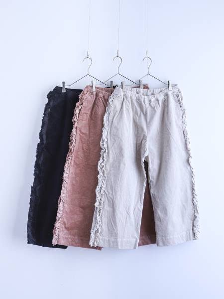 <img class='new_mark_img1' src='https://img.shop-pro.jp/img/new/icons6.gif' style='border:none;display:inline;margin:0px;padding:0px;width:auto;' />Gauze# " CORDUROY VIVIENNE PANTS ( GREIGE / DUSTY PINK / BLACK ) "