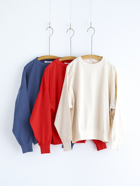 <img class='new_mark_img1' src='https://img.shop-pro.jp/img/new/icons6.gif' style='border:none;display:inline;margin:0px;padding:0px;width:auto;' />FABRIQUE en planete terre "  Oversize l/s ( Ecru / Tomato red / Light navy ) "