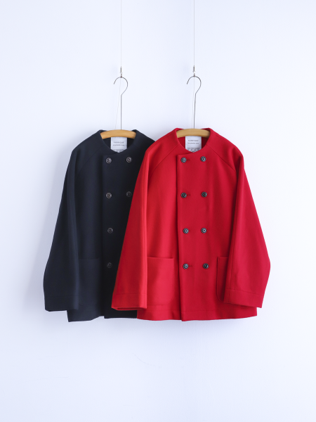 <img class='new_mark_img1' src='https://img.shop-pro.jp/img/new/icons6.gif' style='border:none;display:inline;margin:0px;padding:0px;width:auto;' />FABRIQUE en planete terre " Double button coat ( Red / Black )"