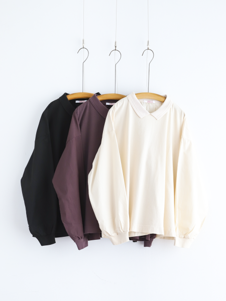 <img class='new_mark_img1' src='https://img.shop-pro.jp/img/new/icons6.gif' style='border:none;display:inline;margin:0px;padding:0px;width:auto;' />FABRIQUE en planete terre "  Combination polo collar ( Ecru / Black cherry / Black ) "