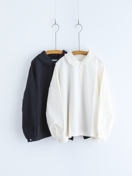 <img class='new_mark_img1' src='https://img.shop-pro.jp/img/new/icons6.gif' style='border:none;display:inline;margin:0px;padding:0px;width:auto;' />Laboratory " SUZANNE LONG SLEEVE BLOUSE ( MAT WHITE / MAT BLACK )"
