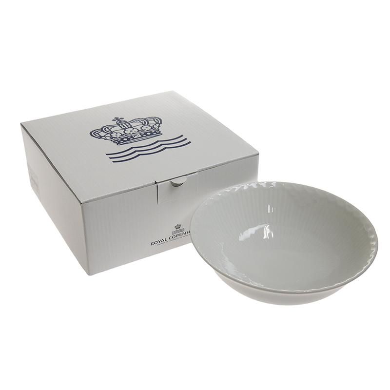 ロイヤルコペンハーゲン　ホワイトフルーテッド　ハーフレースボウル 574 ホワイトフルーテッド ハーフレース ボウル 16cm|ロイヤル