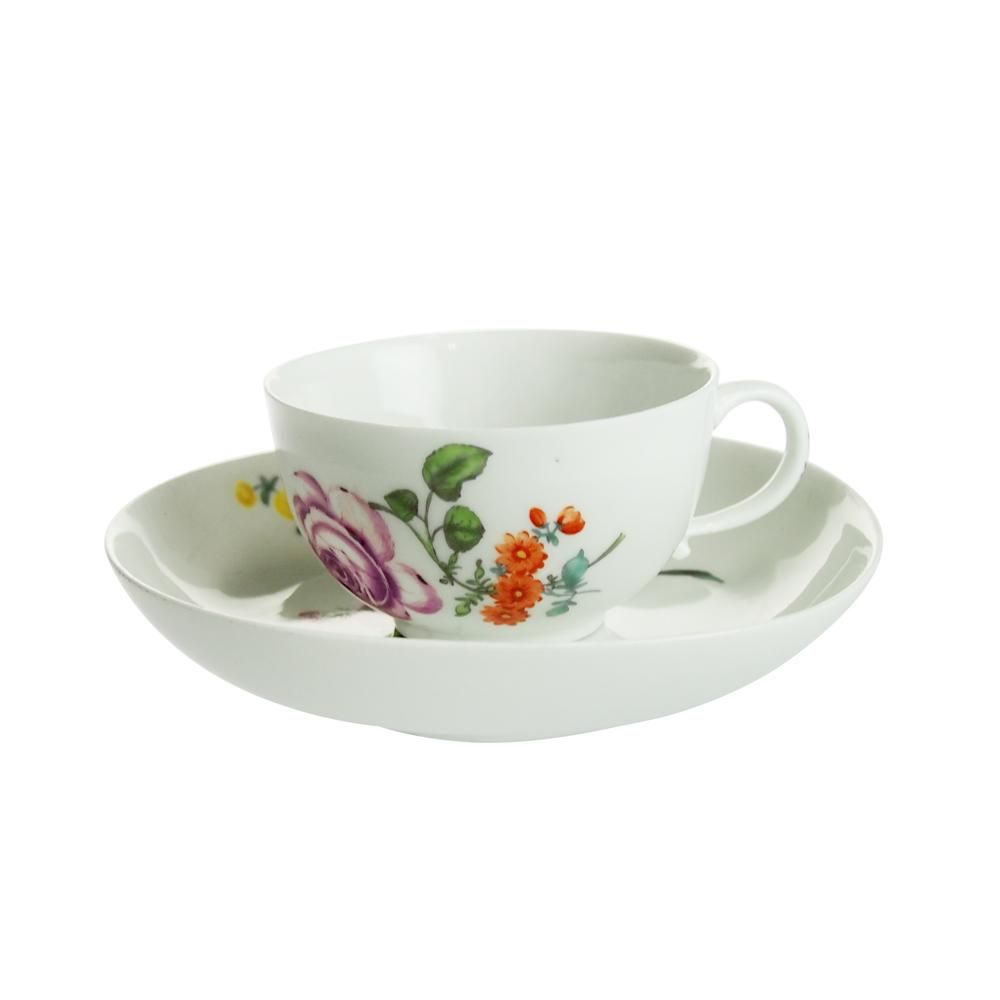 アンティーク マイセン (Meissen) 花柄 カップソーサー No.27 1760 食器、グラス、カトラリー