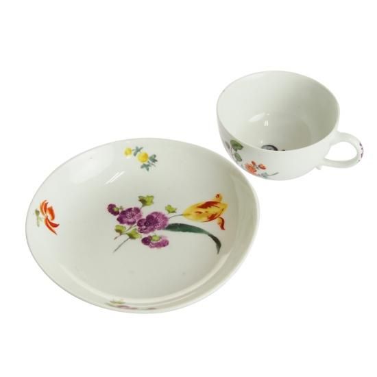 アンティーク マイセン (Meissen)花模様 カップ&ソーサー No.21 アンティーク マイセン (Meissen)花模様 カップ&ソーサー No.21