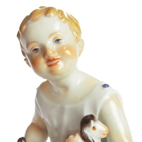 希少 ヴィンテージ フンメル磁器フィギュア ヴィンテージマイセン (Meissen)ヘンチェル 人形 おもちゃの少年