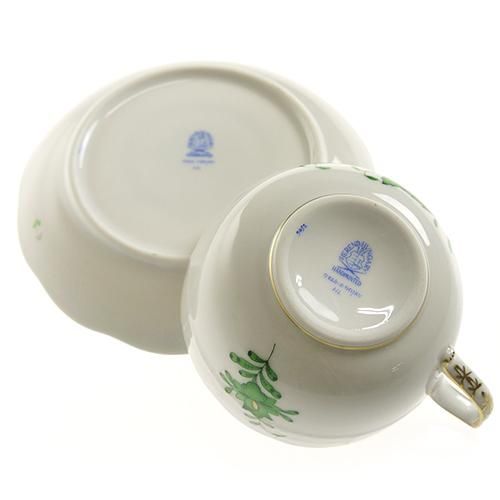 ヘレンド (HEREND) AV アポニーグリーン ティーカップ＆ソーサー724