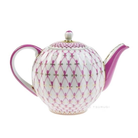 ⭐︎新品同様品⭐︎  インペリアルポーセリン　コバルトネット　ティーポット ロシア食器 インペリアル・ポーセリン コバルトネット