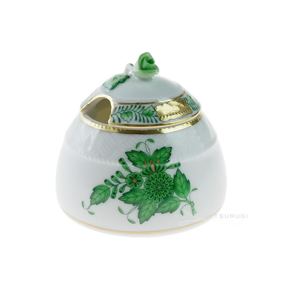 ヘレンド ポット アポニーグリーン ヘレンドHEREND【未使用】《ア