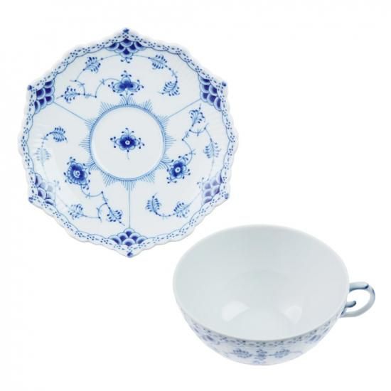 ロイヤルコペンハーゲン　フルレース　プレート、カップ&ソーサー東Y7-1002③ ロイヤルコペンハーゲン（Royal Copenhagen） ブルー