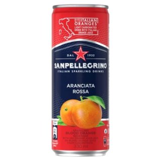 【サンペレグリノ】イタリアンスパークリングドリンク アランチャータ・ロッサ（ブラッドオレンジ）330ml 単品