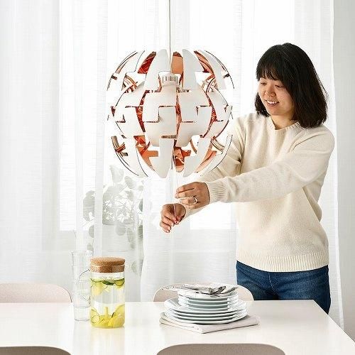 IKEA イケア ペンダントランプ ホワイト 白 コッパーカラー IKEA イケア ペンダントランプ ホワイト 白 コッパーカラー