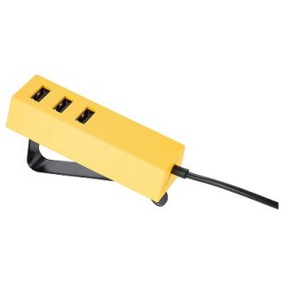 IKEA イケア USB充電器 クランプ付き イエロー 黄 n50388701 LORBY ロルビ