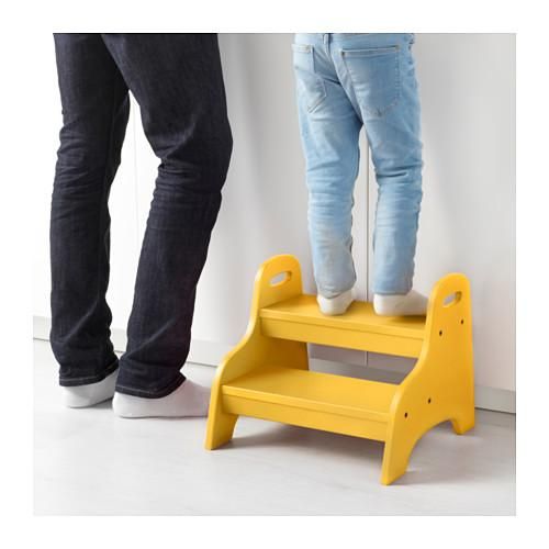 IKEA イケア 子供用ステップスツール イエロー 黄 40x38x33cm IKEA イケア 子供用ステップスツール イエロー 黄 40x38x33cm