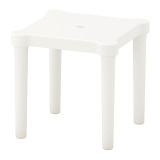 IKEA イケア 子供用スツール 室内/屋外用 ホワイト 白 z30357786 UTTER ウッテル