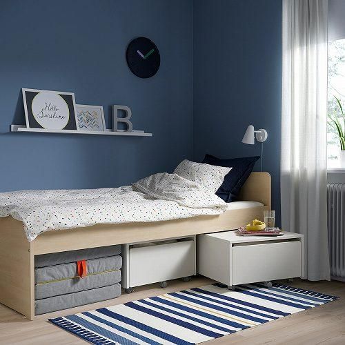 IKEA イケア 収納ボックス キャスター付き 62x62x35cm z50362975 SLAKT