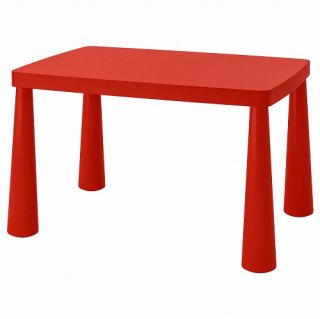 IKEA イケア 子ども用テーブル 室内 屋外用 レッド 赤 77x55cm n80365166 MAMMUT マンムット