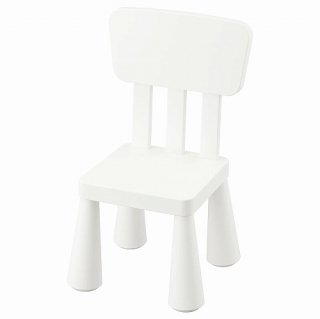 IKEA イケア 子ども用チェア 室内 屋外用 ホワイト 白 n90365364 MAMMUT マンムット