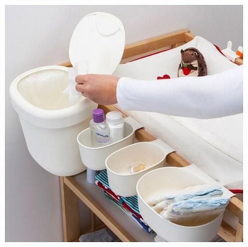 IKEA イケア 収納バスケット おむつ替え台用 4個セット ホワイト IKEA イケア 収納バスケット おむつ替え台用 4個セット ホワイト