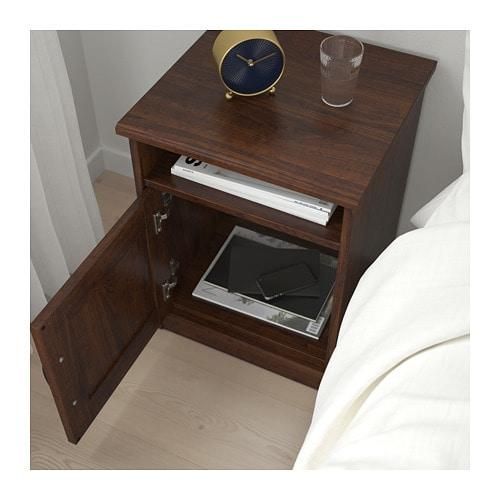 IKEA イケア ベッドサイドテーブル ブラウン 42x40cm z90367443 IKEA イケア ベッドサイドテーブル ブラウン 42x40cm z90367443