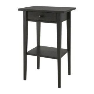 IKEA イケア ベッドサイドテーブル ブラックブラウン 黒 茶 46x35cm z50354089 HEMNES ヘムネス