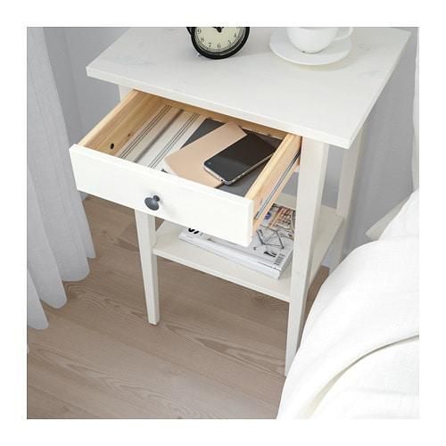 IKEA イケア ベッドサイドテーブル ホワイトステイン 46x35cm z10354091 HEMNES ヘムネス - 株式会社クレール　 IKEAイケアの製品を全国送料無料でお届け　ネット通販