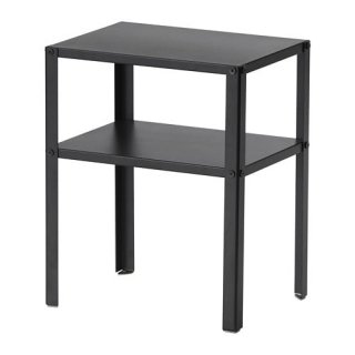 IKEA イケア ベッドサイドテーブル ブラック 黒 37x28cm z40386731 KNARREVIK クナレヴィーク