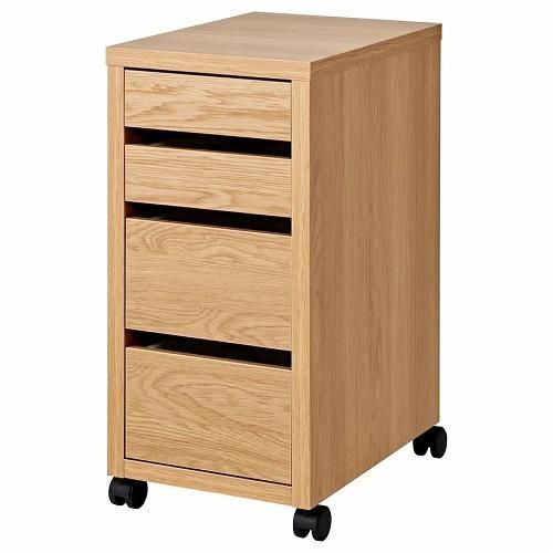 IKEA イケア 引き出しユニット キャスター付き オーク調 35x75cm IKEA イケア 引き出しユニット キャスター付き オーク調 35x75cm