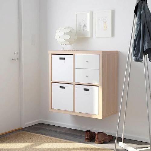 IKEA イケア シェルフユニット ホワイトステインオーク調 77x77cm b90362921 KALLAX カラックス - 株式会社クレール　 IKEAイケアの製品を全国送料無料でお届け　ネット通販