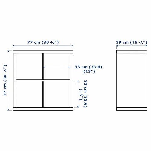 IKEA イケア シェルフユニット ホワイトステインオーク調 77x77cm