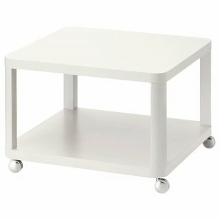 IKEA イケア サイドテーブル キャスター付き ホワイト 白 64x64cm z40295929 TINGBY ティングビー