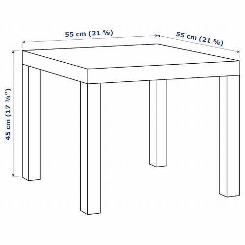 IKEA イケア サイドテーブル ブラックブラウン 黒 茶 55x55cm