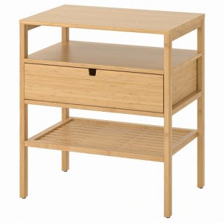 IKEA イケア ベッドサイドテーブル 竹 40x60cm n40439466 NORDKISA ノールドシーサ