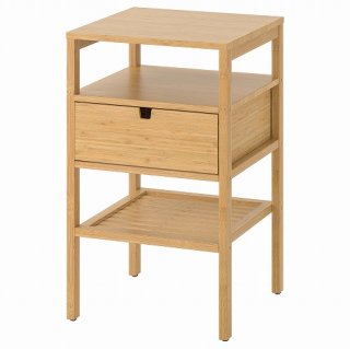 IKEA イケア ベッドサイドテーブル 竹 40x40cm n40447678 NORDKISA ノールドシーサ