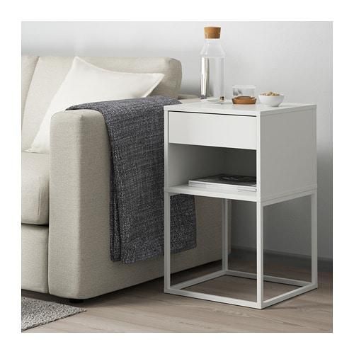 IKEA イケア ベッドサイドテーブル ホワイト 白 40x39cm IKEA イケア ベッドサイドテーブル ホワイト 白 40x39cm