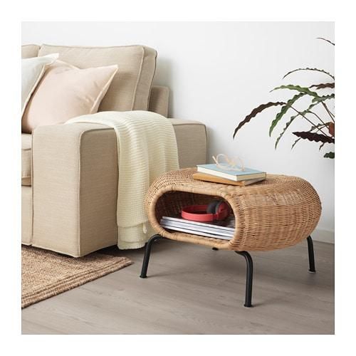 IKEA イケア オットマン 収納付き 籐 チャコール n80442966 IKEA イケア オットマン 収納付き 籐 チャコール n80442966