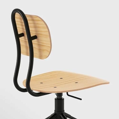 IKEA イケア 回転チェア デスク用チェア パイン材 ブラック 黒 IKEA イケア 回転チェア デスク用チェア パイン材 ブラック 黒