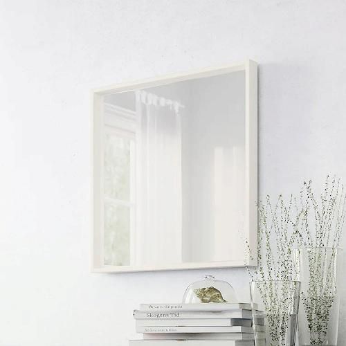 IKEA イケア ミラー 鏡 ホワイト 白 65x65cm z90320318 NISSEDAL IKEA イケア ミラー 鏡 ホワイト 白 65x65cm z90320318 NISSEDAL
