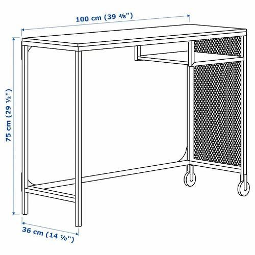 IKEA イケア ラップトップテーブル ブラック 黒 100x36cm