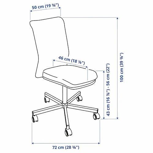 IKEA イケア 回転チェア デスク用チェア ヴィースレ ブラック 黒 IKEA イケア 回転チェア デスク用チェア ヴィースレ ブラック 黒