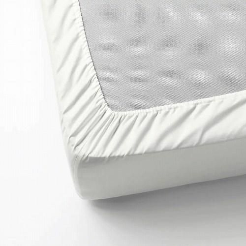 未使用 IKEA ナットヤスミン ボックスシーツ ホワイト ダブル 2