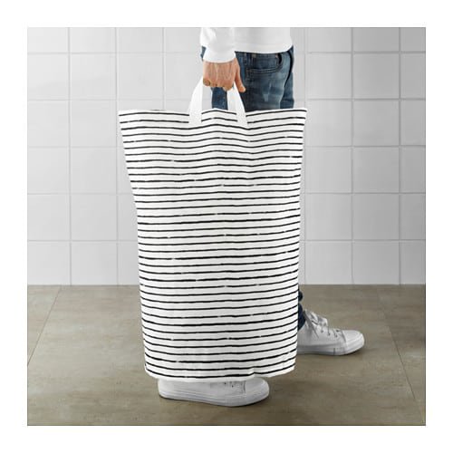 IKEA イケア ランドリーバッグ ホワイト 白 ブラック 黒 60L n30364372 KLUNKA クルンカ - 株式会社クレール IKEAイケアの製品を全国送料無料でお届け  ネット通販