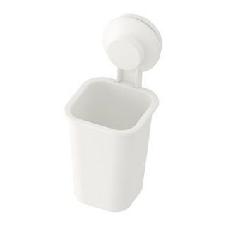 IKEA イケア 歯ブラシホルダー 吸盤付き ホワイト 白 z50381295 TISKEN ティスケン
