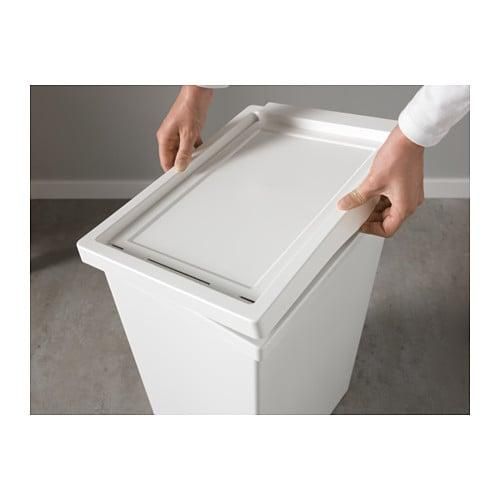 FILUR フィルール ふた付き容器, ホワイト, 42 l - IKEA