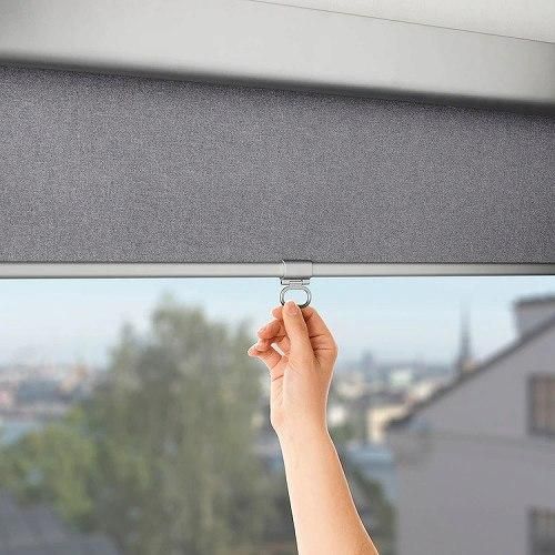 IKEA イケア 遮光ローラーブラインド ワイヤレス 電池式 グレー