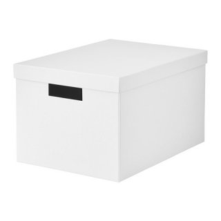 IKEA イケア 収納ボックス ふた付き ホワイト 白 25x35x20cm z20395425 TJENA ティエナ