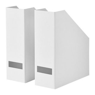 IKEA イケア マガジンファイル ホワイト 白 2ピース z90395417 TJENA ティエナ